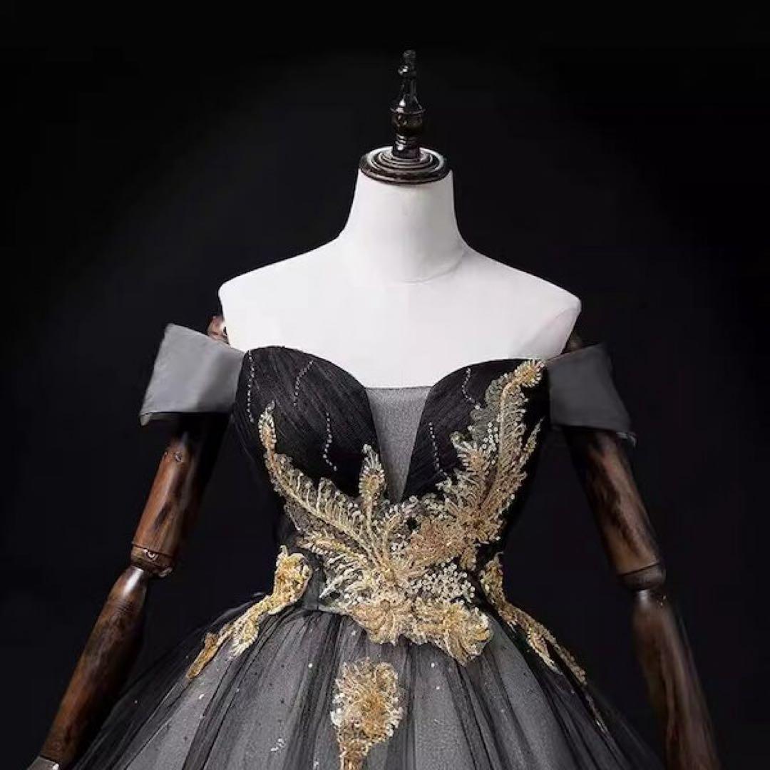 イブニングドレス ロングドレス ブラック 文化祭