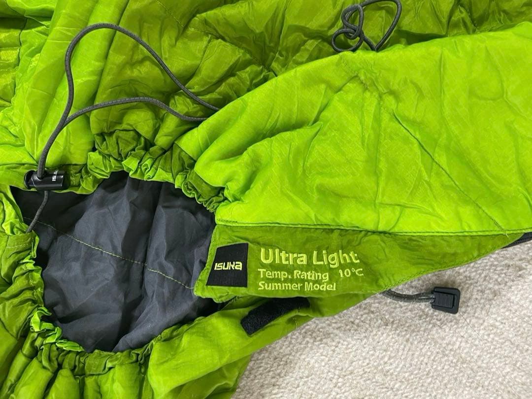 ISUKA イスカ ウルトラライトサマーモデル シュラフ 寝袋 アウトドア 美品