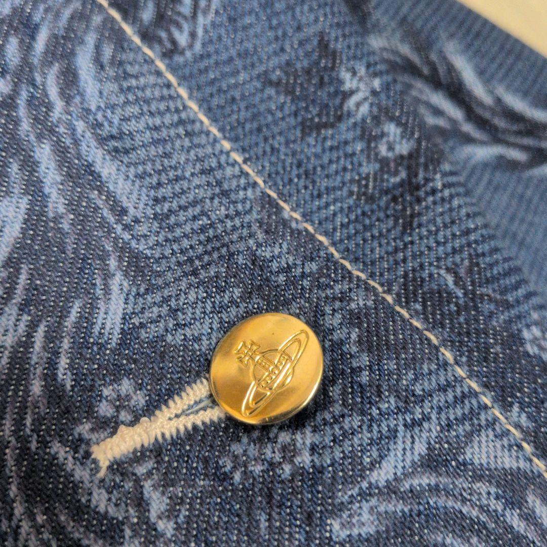 超希少 90s 廃盤　金オーブ立体デニムライディングスカート ヴィヴィアン 英製