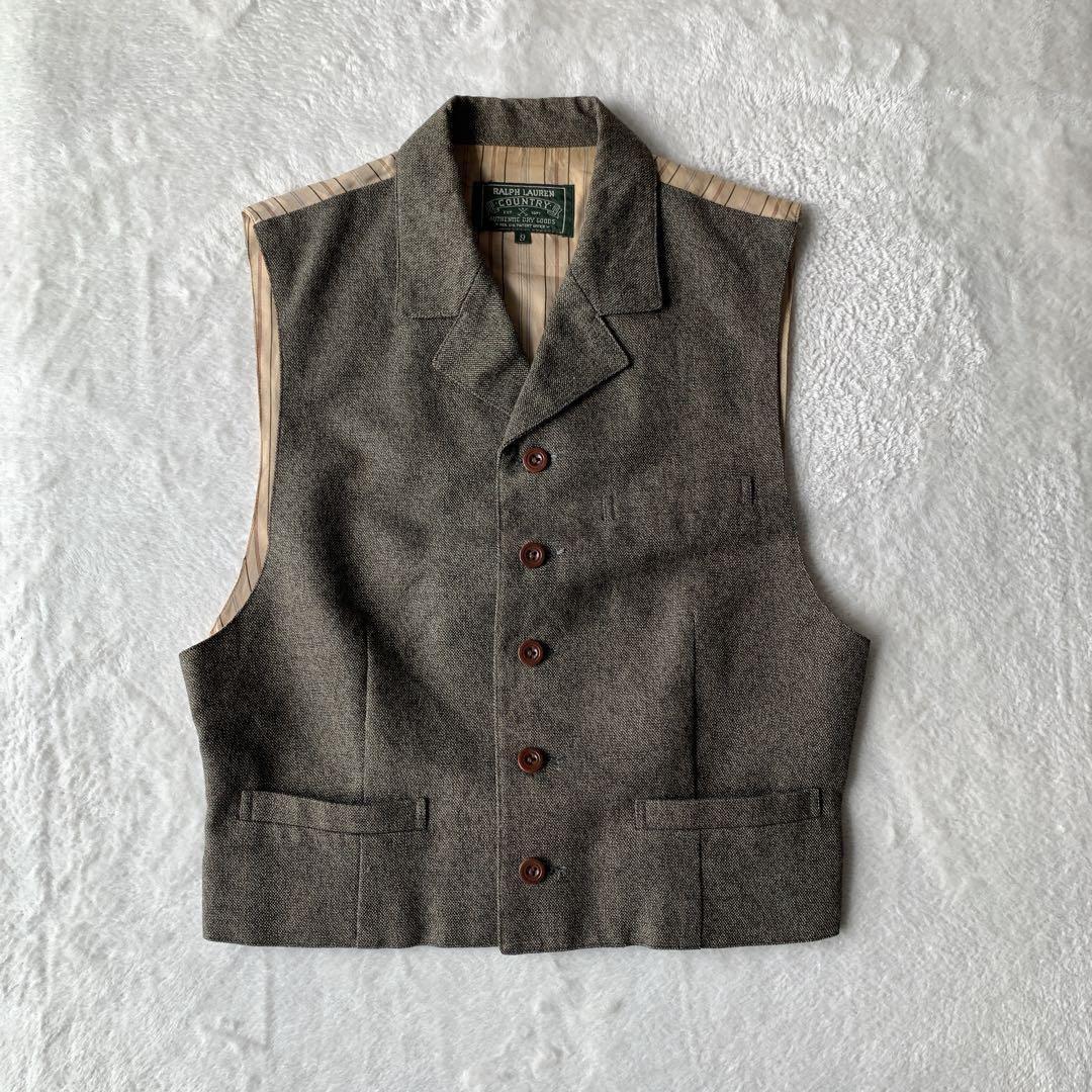超希少 90s ラルフローレン ポロ カントリー ベスト ジレ ウール