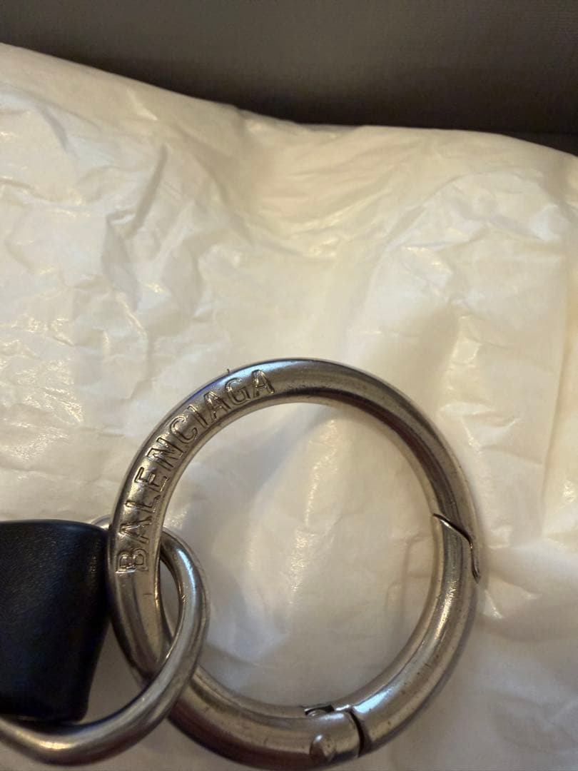 箱付き　BALENCIAGA（バレンシアガ）キーリング　ブラック