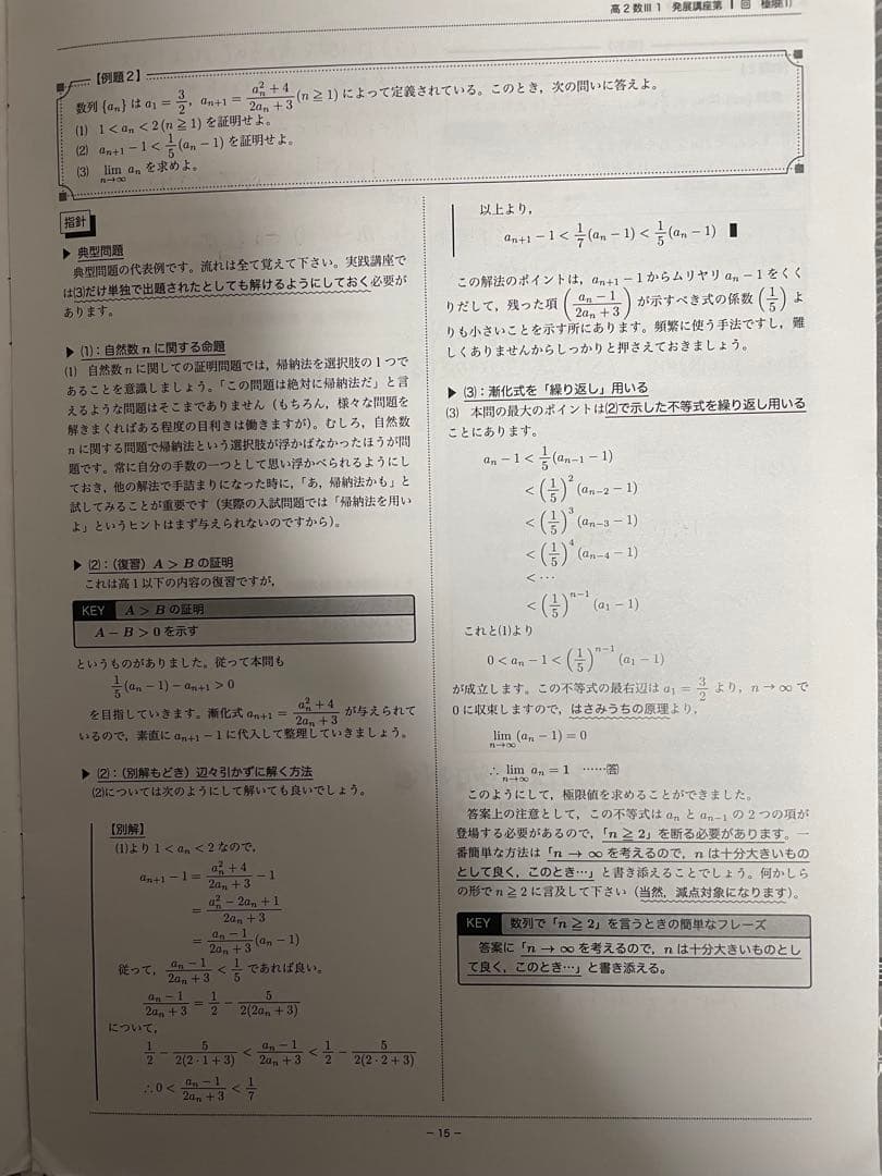 鉄緑会　数学発展講座Ⅲ