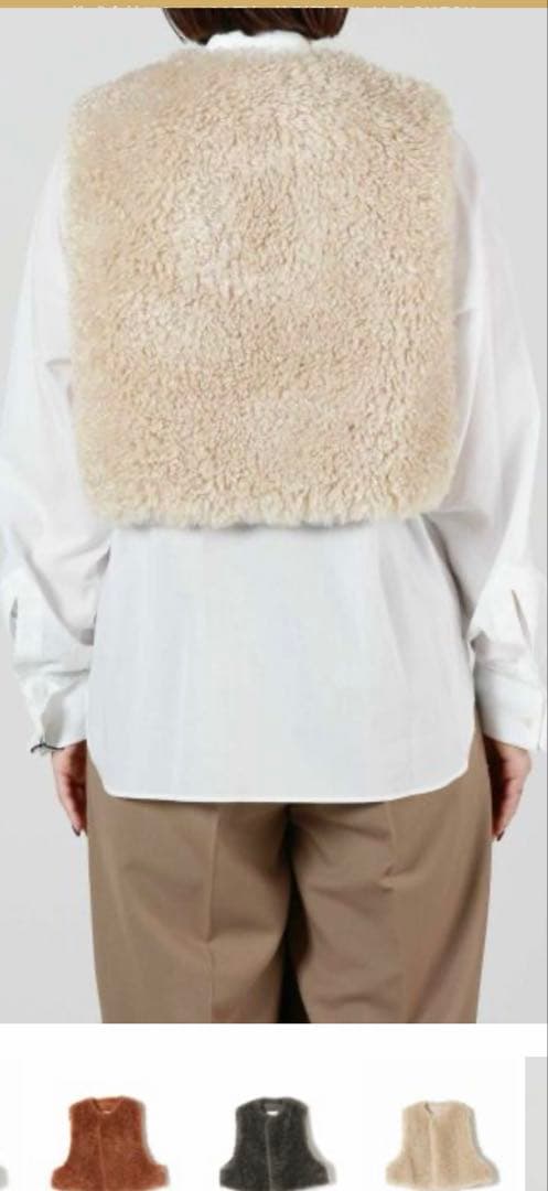 トップス HYKE FAUX SHEARLING CROPPED VEST