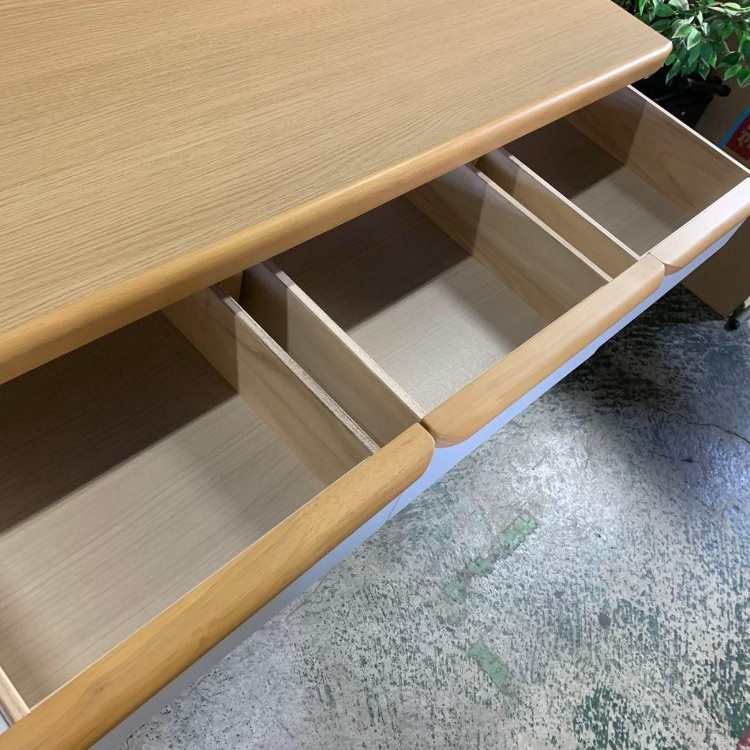 J312\" ホワイト/ ナチュラル 色 5杯 ローチェスト W1200