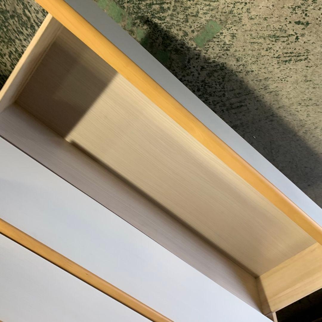 J312\" ホワイト/ ナチュラル 色 5杯 ローチェスト W1200