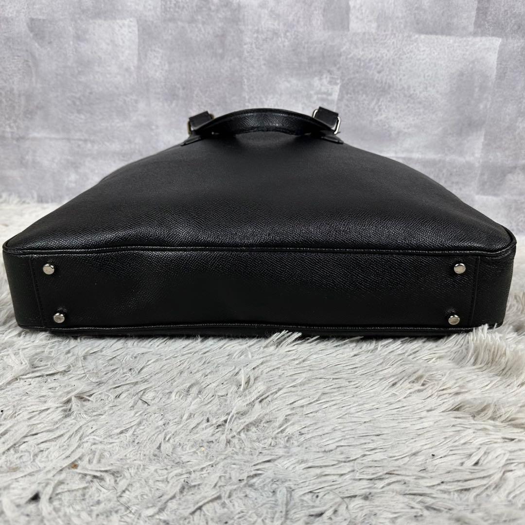 A4可 美品 コーチ レザー 2WAY ビジネスバッグ メトロポリタン ブラック