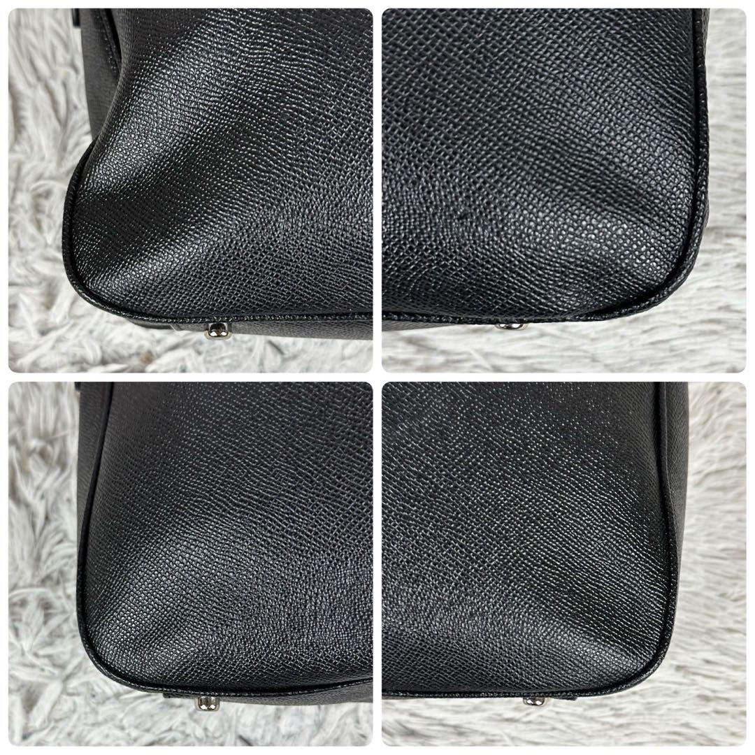 A4可 美品 コーチ レザー 2WAY ビジネスバッグ メトロポリタン ブラック