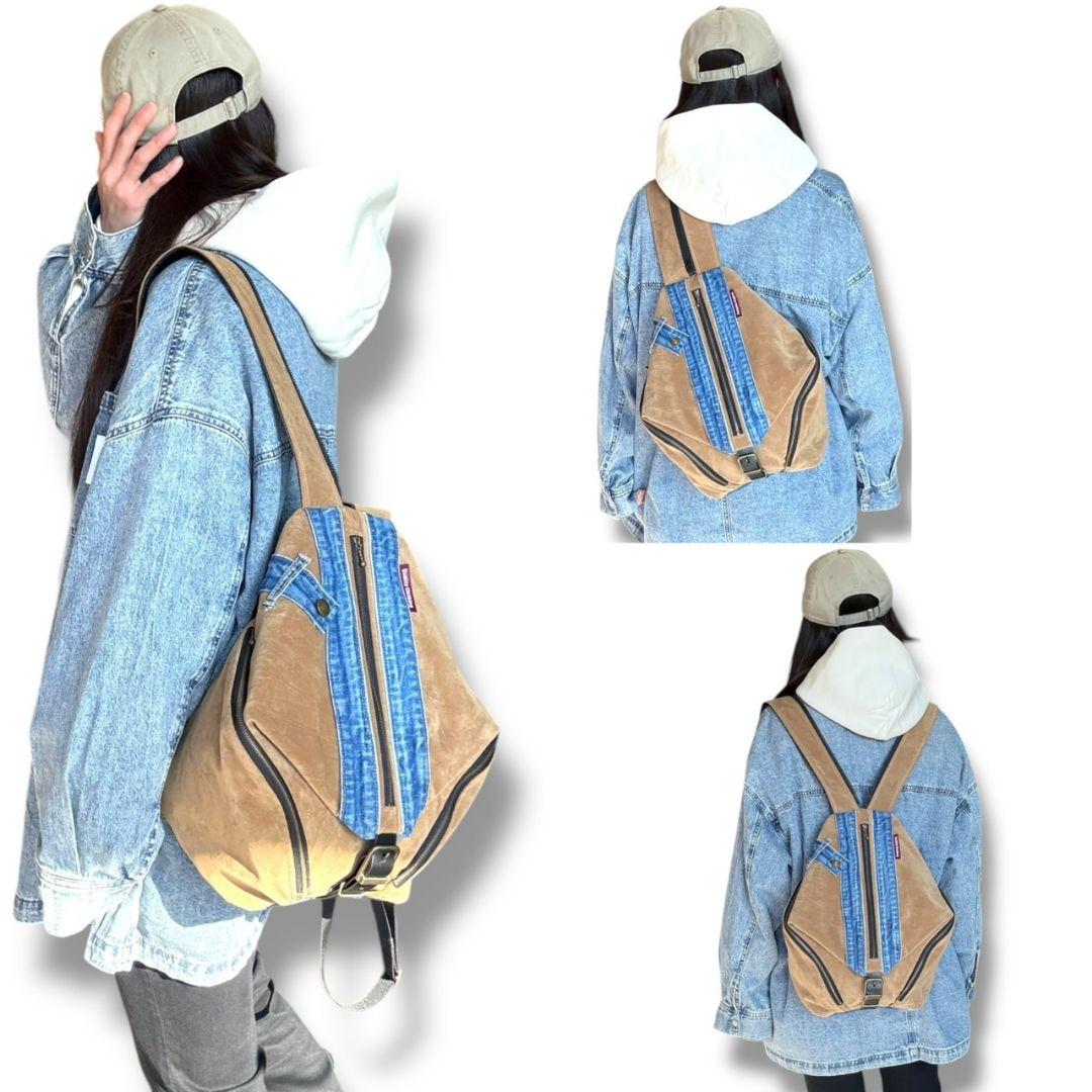 【BIG size】3way bag／スエード×デニムリメイク