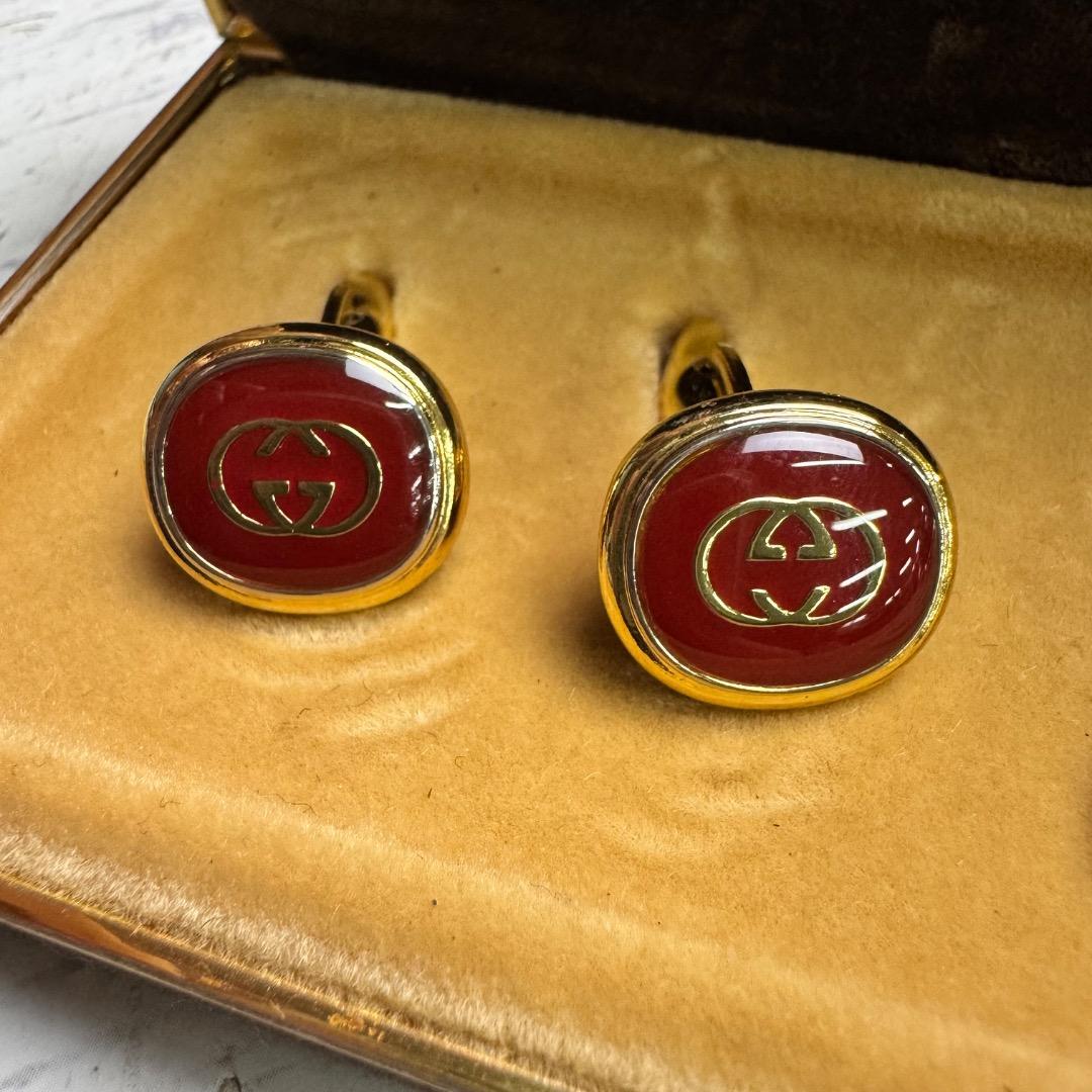 GUCCI グッチ ゴールド ネクタイピン カフス セット ケース付