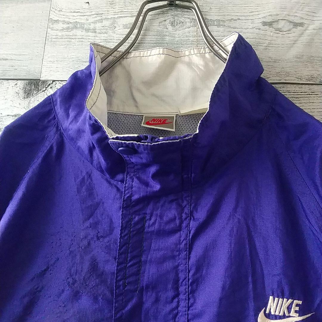 希少☆90s ナイキ 刺繍ロゴ ナイロンジャケット L～XL マルチカラー