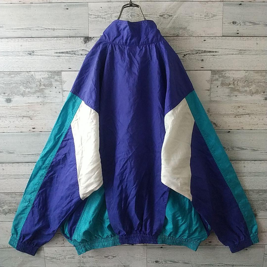 希少☆90s ナイキ 刺繍ロゴ ナイロンジャケット L～XL マルチカラー