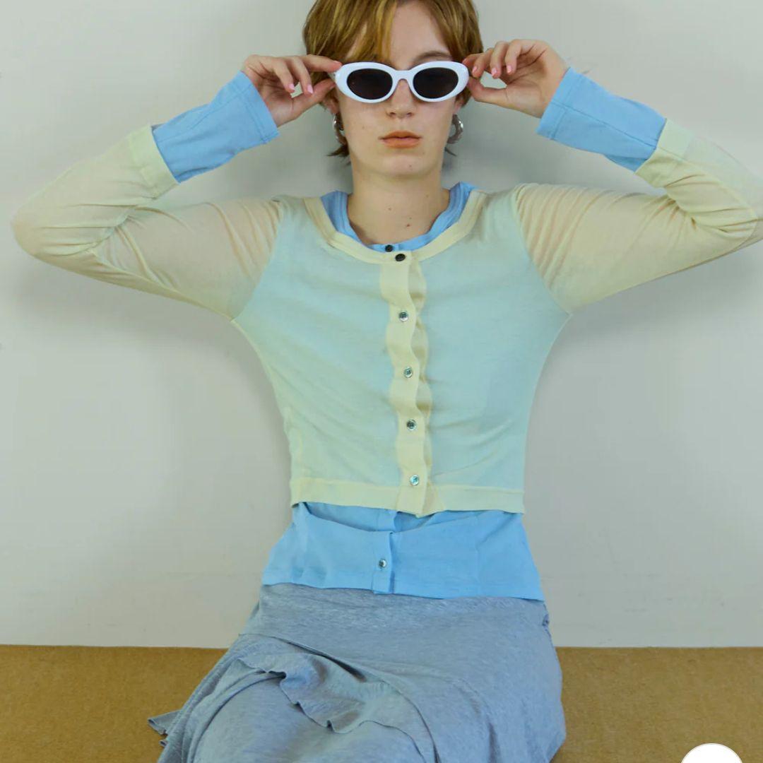 トップス MAISONSPECIAL 2wayNeckBicolorComfort Top