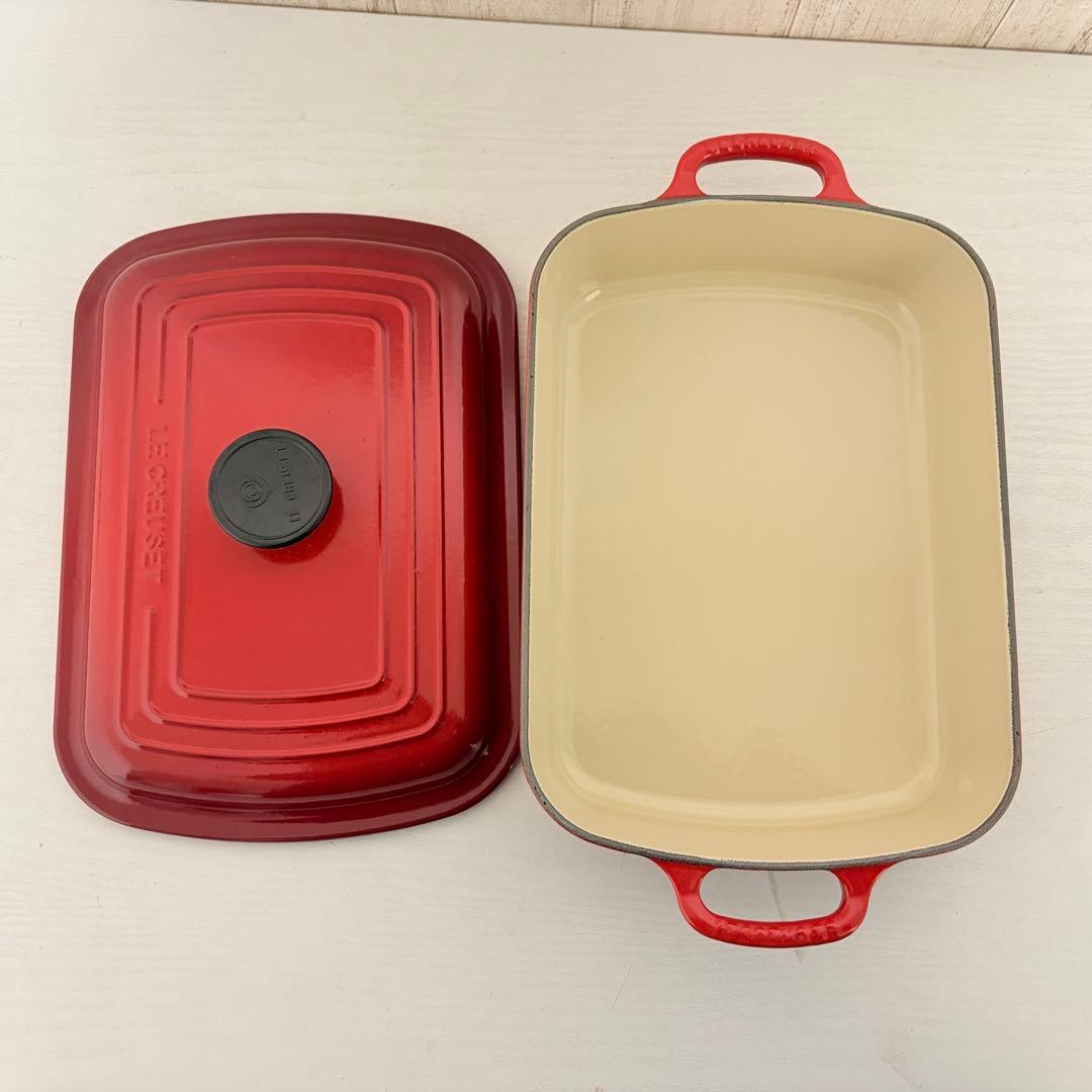 LE CREUSET ココットレクタンギュラー　29cm チェリーレッド