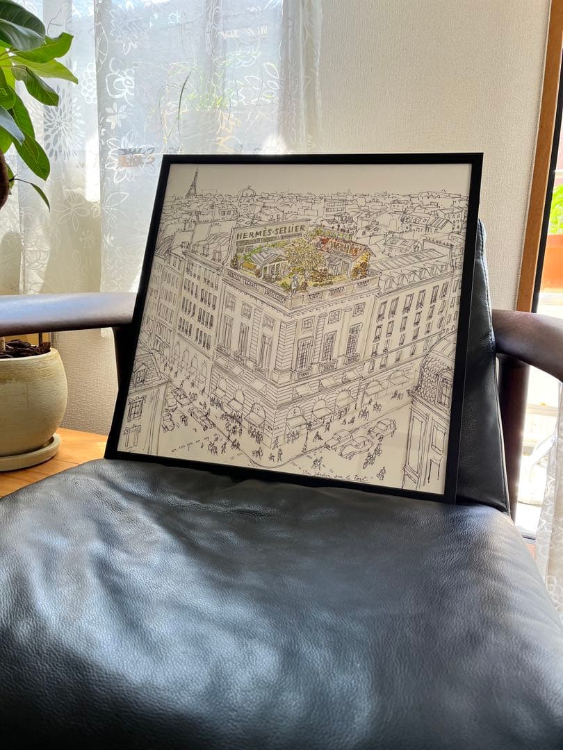 フレーム付き エルメス　額装　インテリア