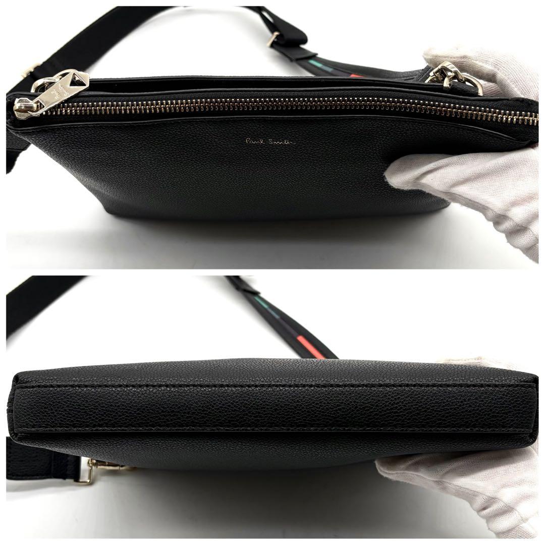 【未使用級】ポールスミス インレイドスト 2way ショルダーバッグ レザー 黒