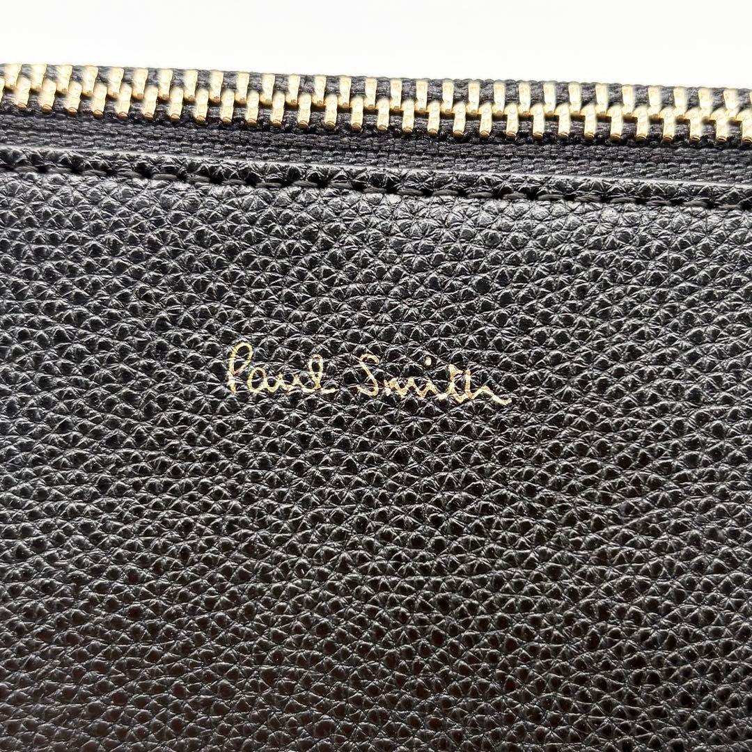 【未使用級】ポールスミス インレイドスト 2way ショルダーバッグ レザー 黒