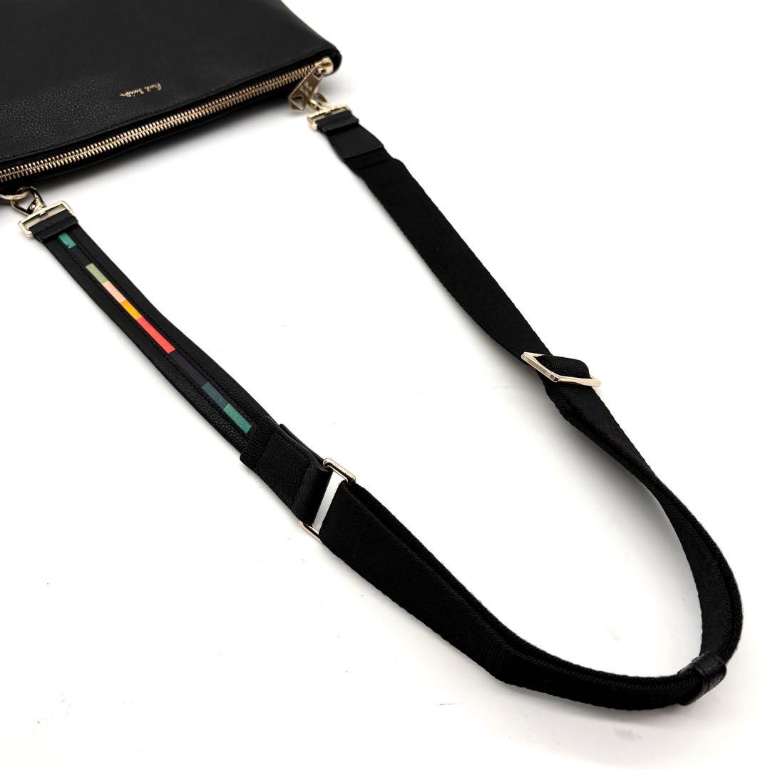 【未使用級】ポールスミス インレイドスト 2way ショルダーバッグ レザー 黒
