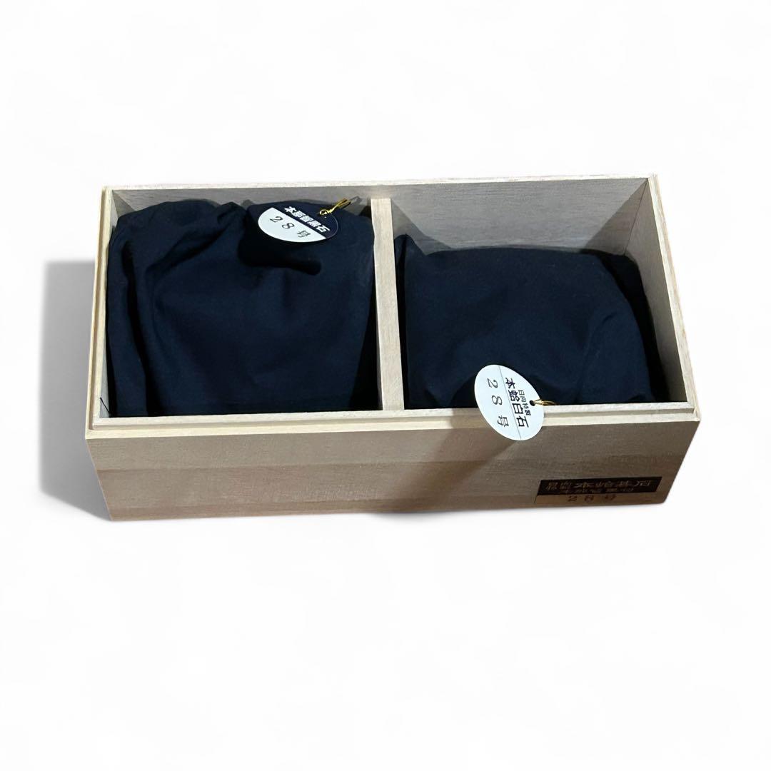 日向特製 本蛤碁石 28号 那智黒石セット高級碁石 【美品】送料無料