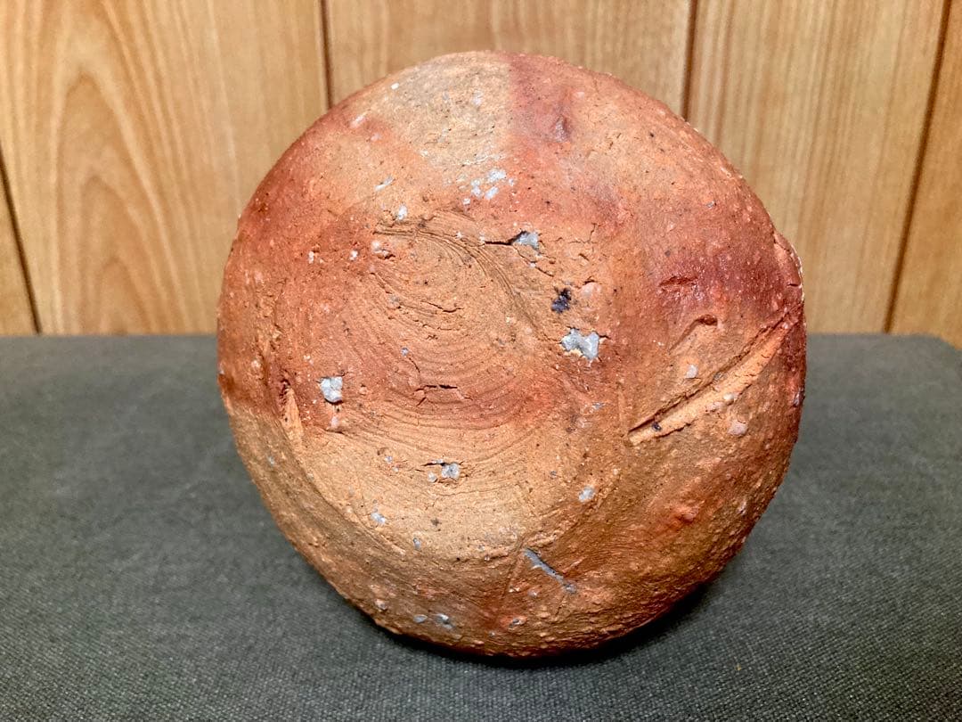 本物保証 辻村史朗 蹲 うずくまる　掛け花入れ 壺 (検索 細川護煕 内村慎太郎