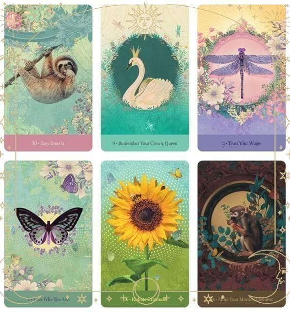 ★正規品オラクルカード★金縁✨柔らかな癒しの世界✨優しいタッチの女性らしいデッキ