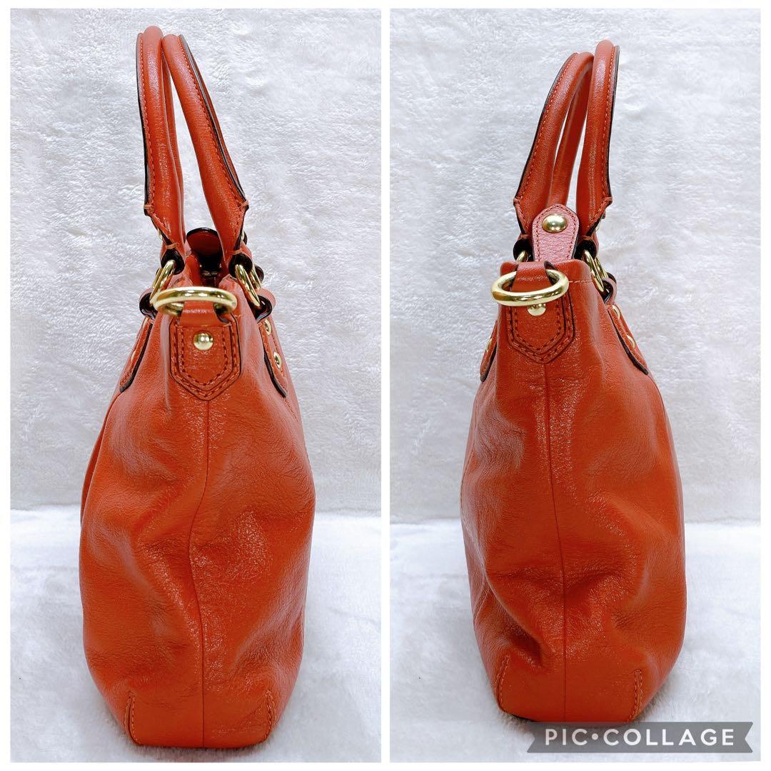 バッグ Coach Ashley Satchel Bag Orange y2k Rare