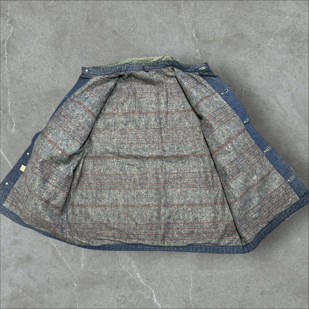 70s ラングラー ブランケット カバーオール ボロ 襤褸 ビンテージ