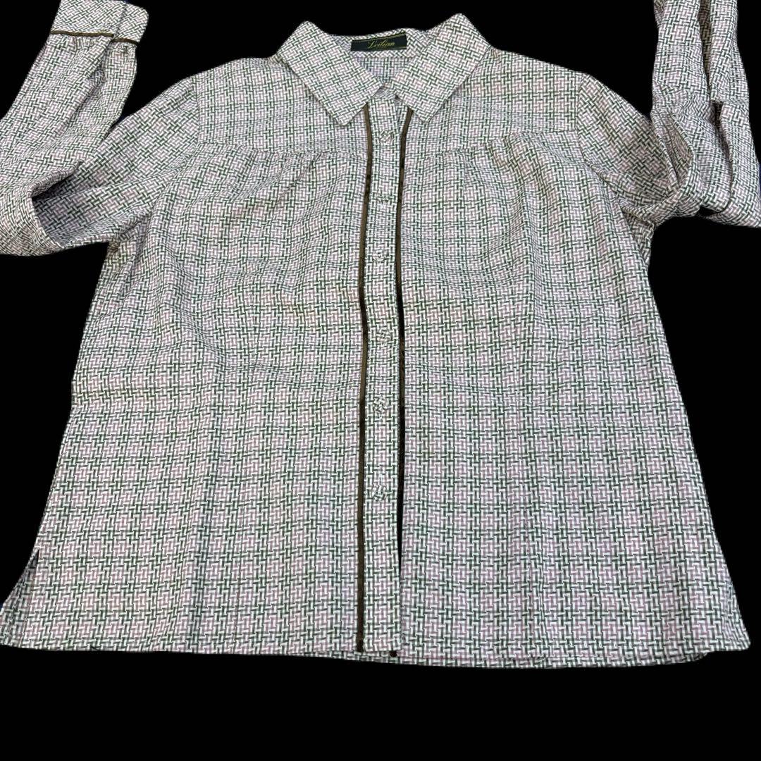 Leilian レリアン 未使用タグ付 ブラウス 9号 イタリア製生地 日本製
