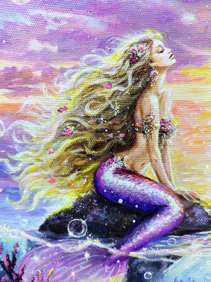 マ*Y様 【陽を浴びて】アクリル画 F3 風景画 絵画