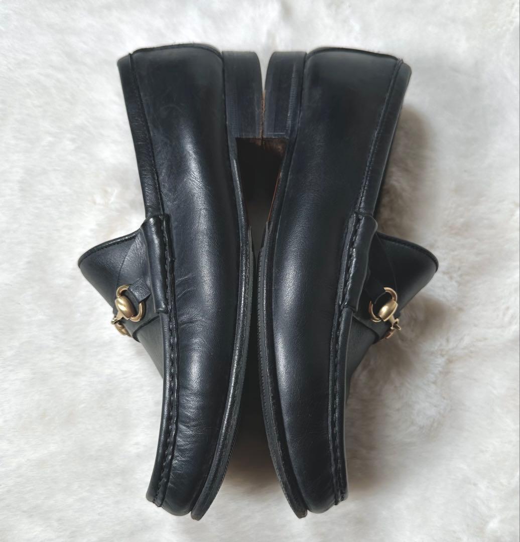 美品　グッチ　ホースビット　ローファー ブラック　35 1/2　ヴィンテージ
