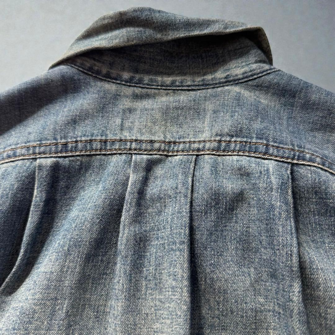 SAINT LAURENT PARIS デニム ボウタイ シャツ S 正規品