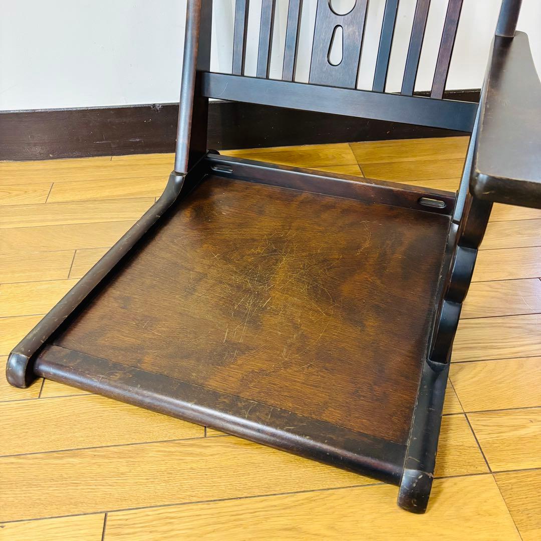 【希少品】北海道民芸家具 片肘付き座椅子 木製　送料込み