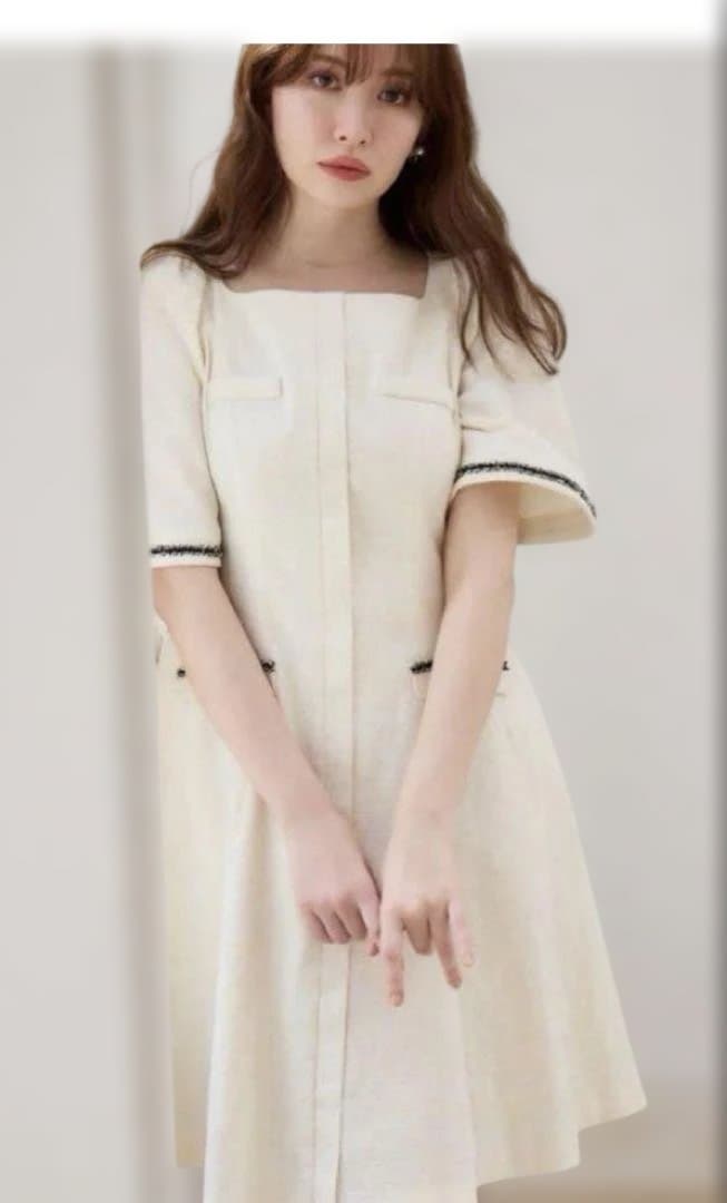 ワンピース herlipto Canal Tweed Mini Dress