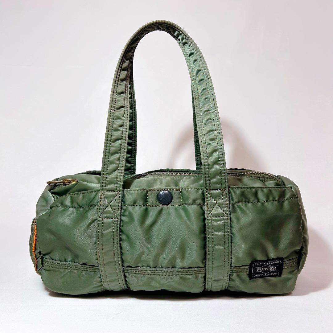 美品✨ ポーター　ドラムバッグ　ミニボストン S タンカー　セージグリーン　希少