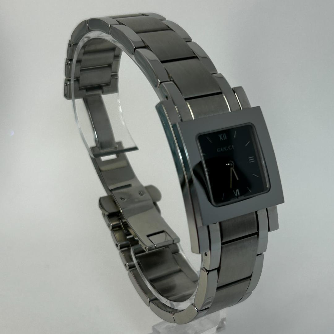 【美品】GUCCI グッチ 7900L ブラック スクエアウォッチ レディース