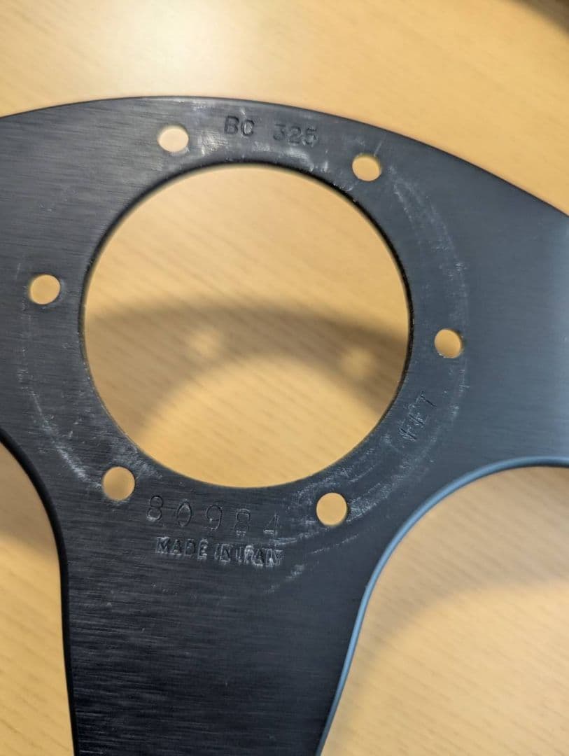 personal ステアリングホイール 黒 レッドステッチ