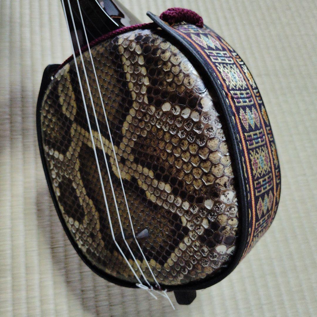 沖縄三線 本皮強化貼り ケース教本セット