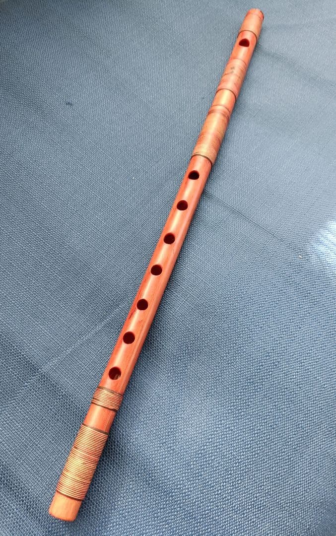 篠笛志孝　古典調四本調子　赤拭漆半重巻