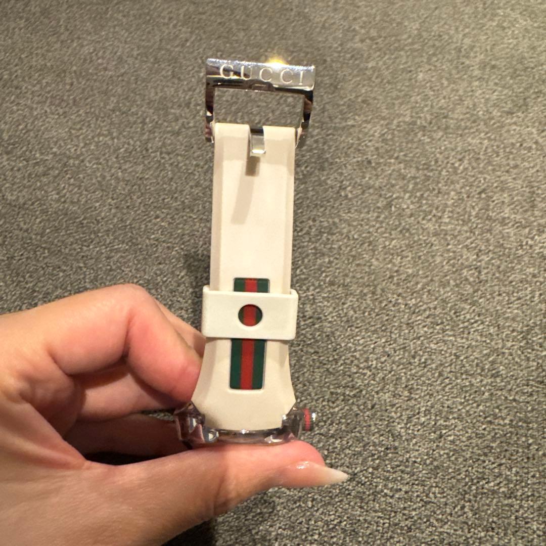 GUCCI Sync ホワイトラバーベルト 時計