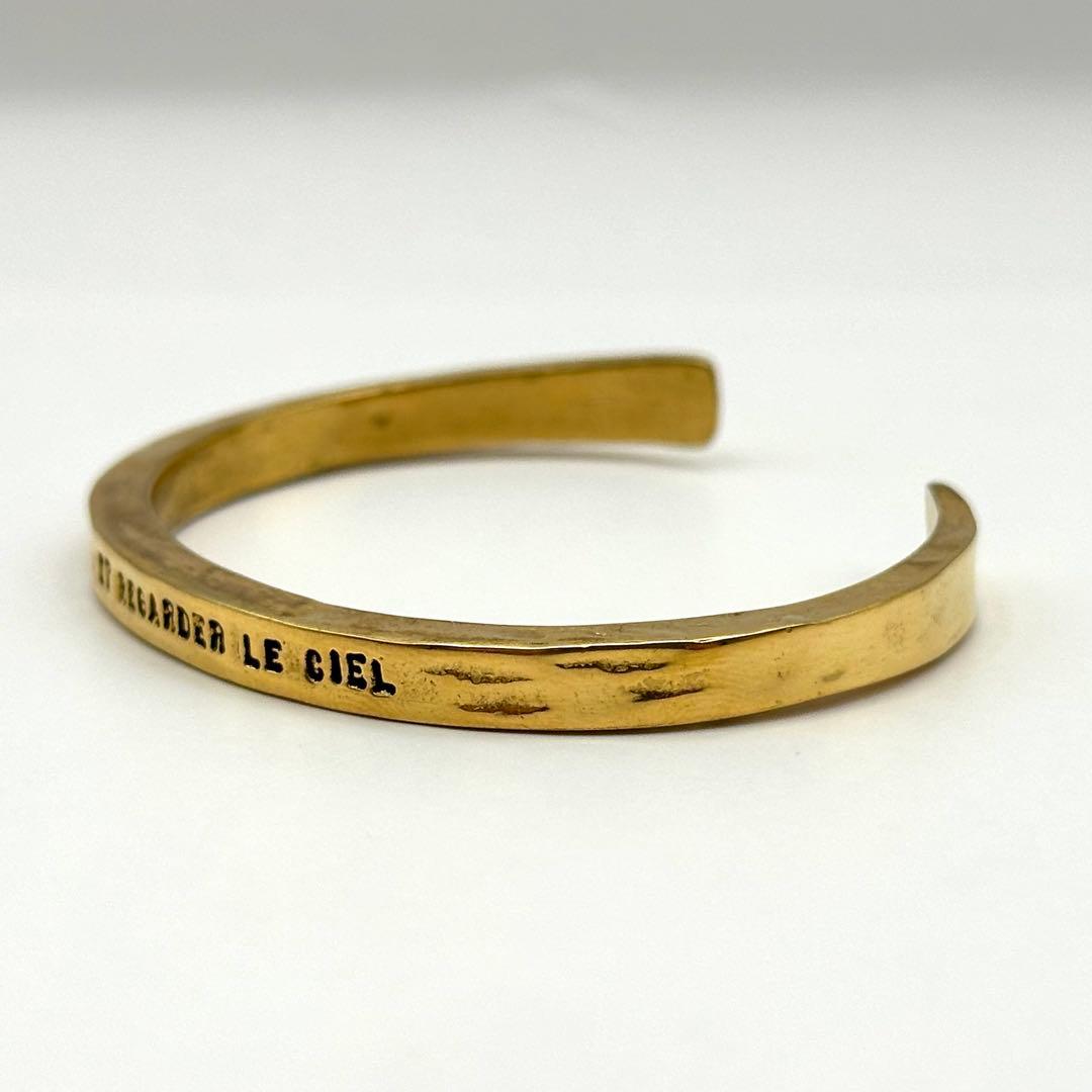 【良品】 セルジュトラヴァル バングル ゴールドカラー 座って空を見上げてごらん