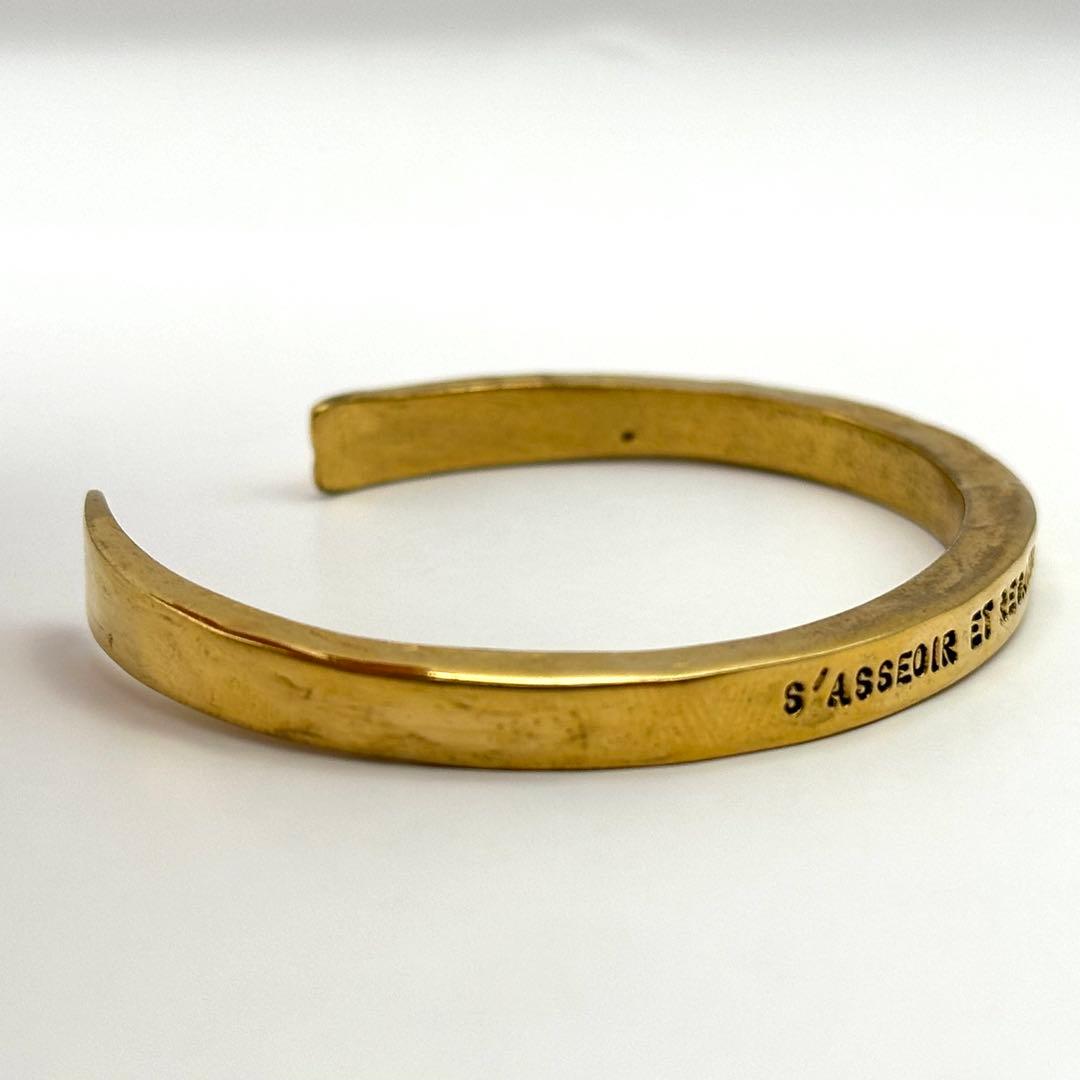 【良品】 セルジュトラヴァル バングル ゴールドカラー 座って空を見上げてごらん