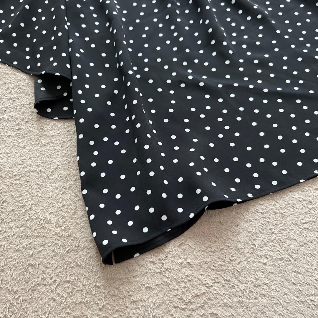 タグ付き　近年タグ　レリアン　チュニック　フリル　ドット　総柄　ウォッシャブル