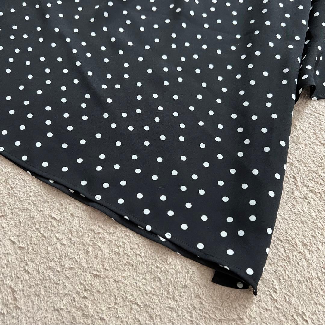 タグ付き　近年タグ　レリアン　チュニック　フリル　ドット　総柄　ウォッシャブル