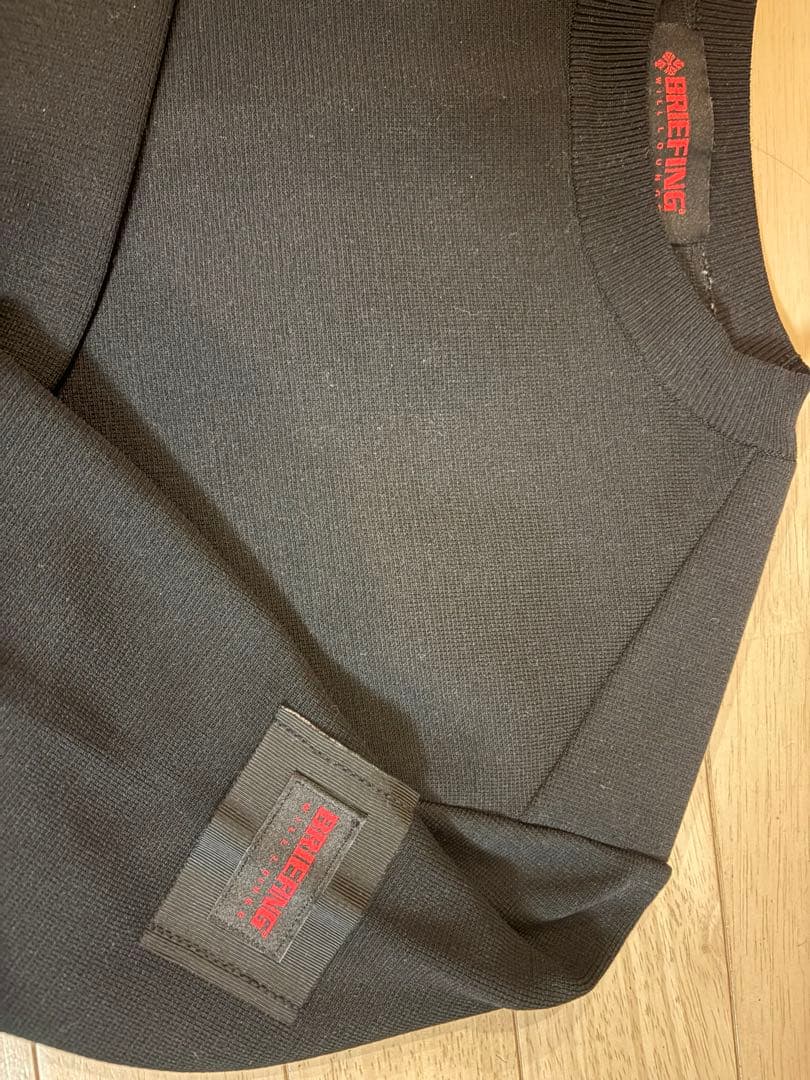 BRIEFING×WLG ミラノリブ切替ニット ナノ・ユニバース 黒L