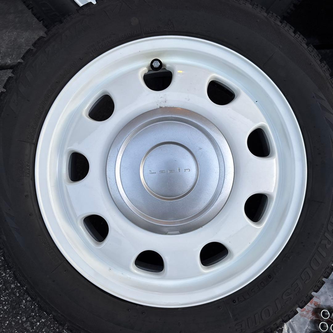 スタッドレスタイヤ ホイール ラパン 純正品 155/65R14 4本