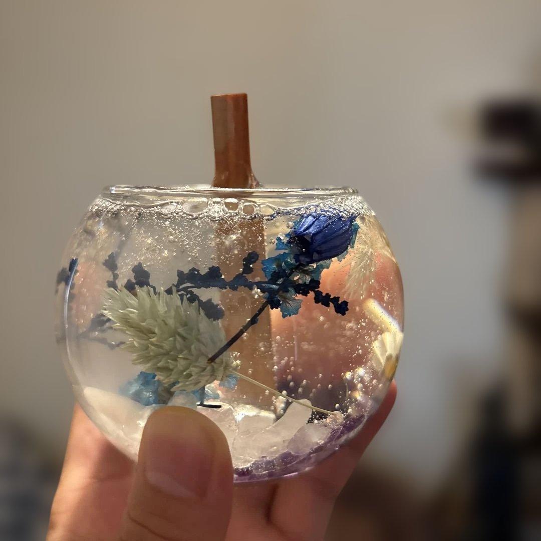 浄化！パチパチ焚き火みたい！アメジストとローズクオーツのジェルキャンドル！