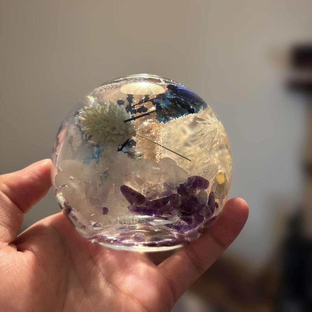 浄化！パチパチ焚き火みたい！アメジストとローズクオーツのジェルキャンドル！