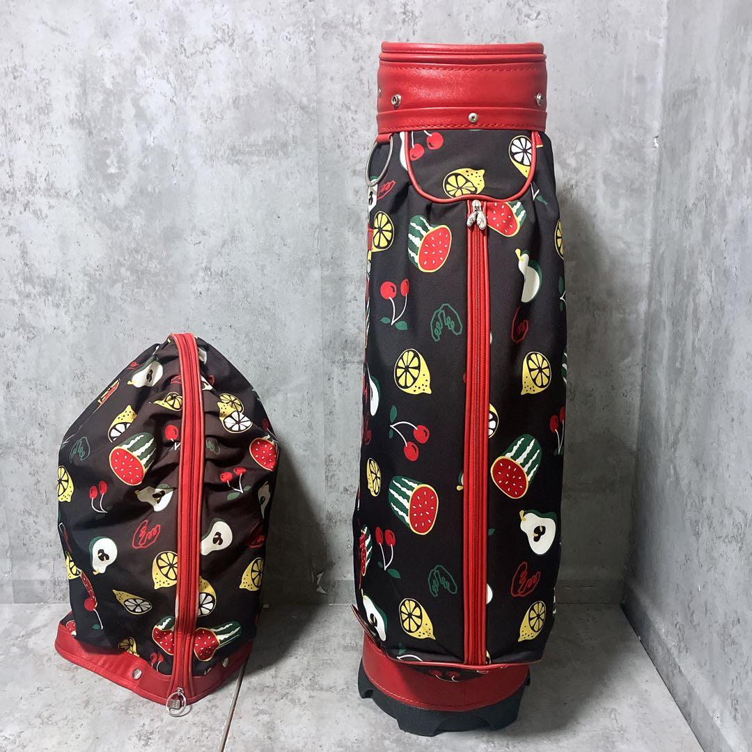 【希少】ミエコウエサコ noisy x2 フルーツ柄 キャディバッグ