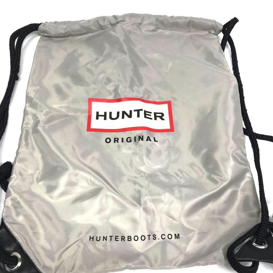 美品 ハンター レインブーツ バックル付き UK6 24.5cm ブラック 袋付