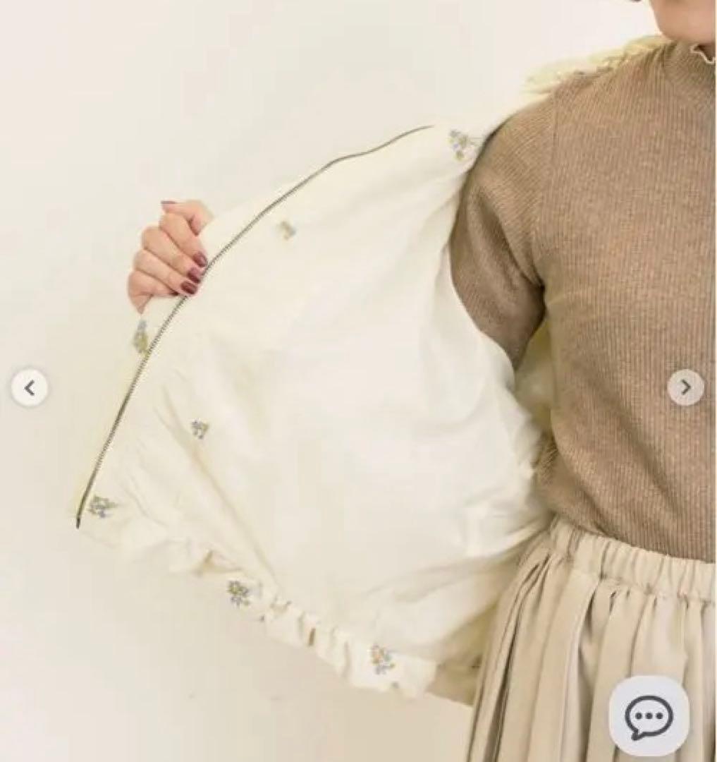 サマンサモスモス＊小花総刺繍中綿ジャケット