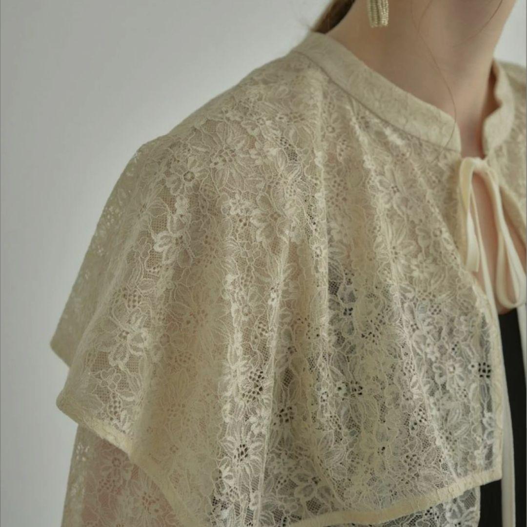 ANDRESD レイヤード ケープ ドレス